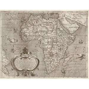  Antique Map of Africa (ca 1600) by Arnoldo di Arnoldi 