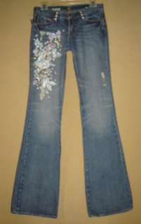 ZAC POSEN 7 for All Mankind EMBROIDERED JEANS 26 NWT