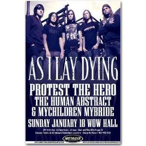  As I Lay Dying Poster   BE Concert Flyer   Protest The 