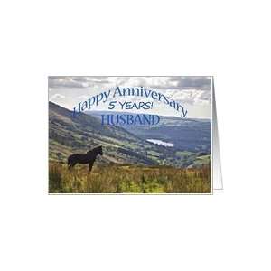  5 years anniversary for husband, a horse and a landscape 