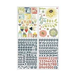  Basic Grey PB&J Die Cut Chip Stickers 4 Sheets Shapes 