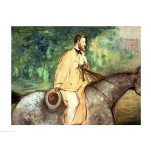  Portrait of Gillaudin on a horse Finest LAMINATED Print 