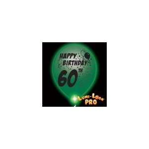  60th BIRTHDAY WHITE BALLOONS GREEN LIGHT Health 