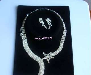 Wholesale 6Sets Bridal Rhinestone Gorgeous Necklaces  