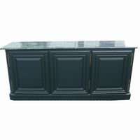   thickness yuli green marble top credenza green wood finish 3 cabinet