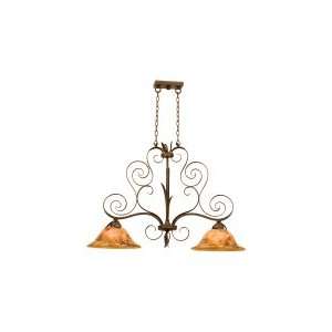 Kalco 4921CC 7006 Astor 2 Light Island Light in Copper Claret with 