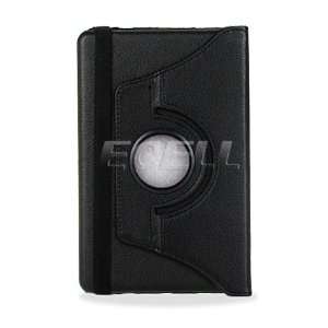  Ecell   BLACK ROTATING LEATHER FOLIO CASE & STAND FOR 