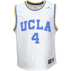  Adidas UCLA Bruins #4 White Replica Basketball Jersey 