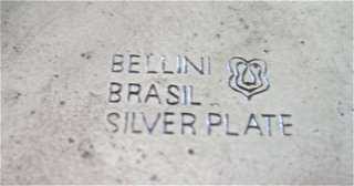 Set of 4 Bellini Brazil Demitasse Silver Holders w/ Porcelain Cups 