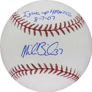  Mike Bacsik Signed Baseball with 756 Inscription Sports 