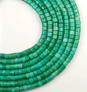 strand 3x4mm green turquoise heishi beads cb 142