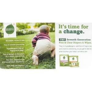  Seventh Generation Free & Clear Baby Diapers and Wipes 