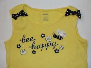 rm Gymboree Bee Chic bee happy Tank Top VGUC & Black Knit Skirt EUC 