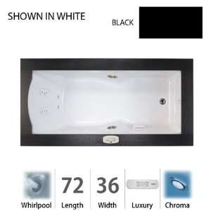 Jacuzzi FUZ7236WLR4CHB Fuzion 7236 Whirlpool Bath Undermount, Black
