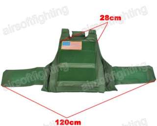 Airsoft Tactical Replica Down Body Plate Carrier Vest OD A  