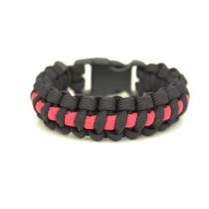   Red Line Fire Fighter Support Paracord Bracelet