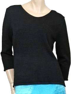 New Sarah Arizona V Neck 3/4 Womens Sweaters Black Size S  