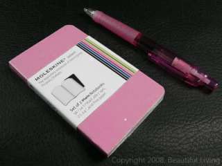   SMALL Volant Plain Unlined 2 Notebook Journal Pink 2¼ x 4  
