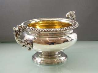   HALLMARKED 2 HANDLED SILVER & GILT BOWL S C YOUNGE SHEFFIELD 1824