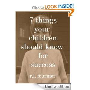 Things Your Children Should Know For Success   A Booklet R. L 