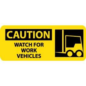 Caution, Watch For Work Vehicles (W/ Graphic), 7X17, Adhesive Vinyl 