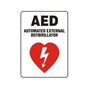  AED AUTOMATED EXTERNAL DEFIBRILATOR (W/GRAPHIC) Sign   14 