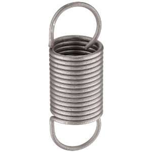 T32270 Music Wire Extension Spring, Steel, Metric, 20 mm OD, 1.8 mm 