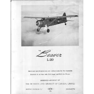   20 Beaver Aircraft Flight Manual De Havilland Canada Books