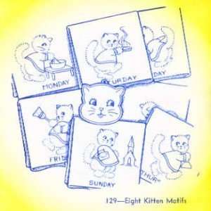  8030 PT R Eight Kitten Motifs by Aunt Marthas 129 Arts 