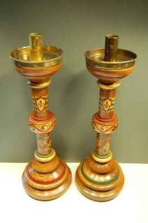 Nice antique pair of Church Altar Candlesticks +  