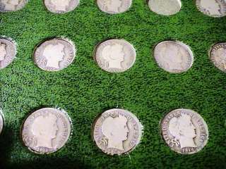 Set of 19 Barber Dimes Silver Dime Collection 1897 1916  