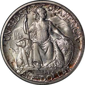 1935 S 50C Silver Dan Diego Half dollar BU+ in a Slab  