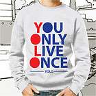 YOLO YOU ONLY LIVE ONCE SWEATER SWEATSHIRT T SHIRT DRAKE YMCMB MENS 