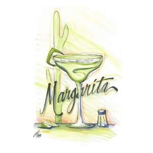 Drink upMargarita Giclee Poster Print by Jay Throckmorton, 12x16