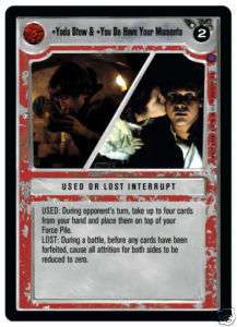 Star Wars CCG RII Yoda Stew & You Do Have Your Moments  