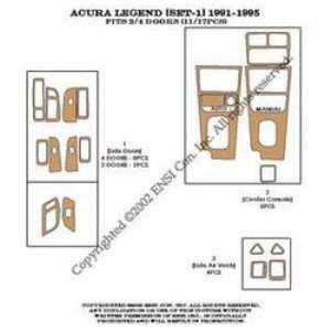 Acura Legend (set 1) Dash Trim Kit 91 95   17 pieces   Chrome (5 221)