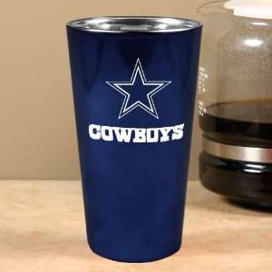 NFL Dallas Cowboys Navy Blue Lusterware Pint Cup Sports 