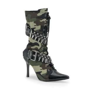  FUNTASMA MILITANT 128 Camoflage Fabric Black Pu Boots 