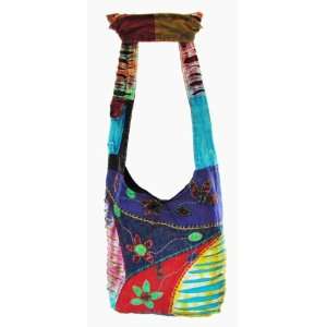 Hobo Bohemian Hippie Gypsy Embroidery Flower Patch Shoulder Sling 