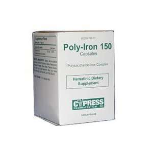  Cypress Poly iron 150 Mg Capsules, Iron Supplements   100 