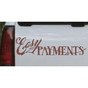 Brown 50in X 13.0in    Easy Payments Decal Business Car Window Wall 