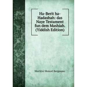   fun dem Mashiah. (Yiddish Edition) Mortkhe Shmuel Bergmann Books