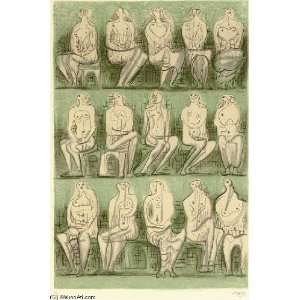     Henry Moore   24 x 36 inches   Seated Figures 2