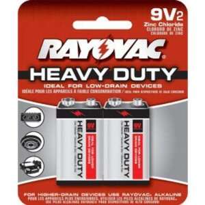    Rayovac 2 Pack Heavy Duty 9 Volt Batteries 696739 Electronics