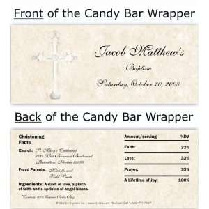  Periwinkle Ribbon Cross Candy Wrapper 