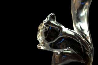   Baccarat Art Glass Animals Elephants & Squirrel Figurines  