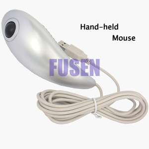 New Fish Hand Held Trackball 2 Buttons USB Wire Mouse  