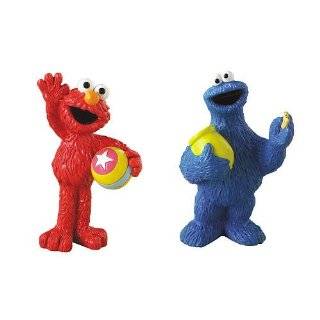  Fisher Price Sesame Street Figures   Elmo & Cookie Monster 