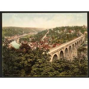  Photochrom Reprint of The Viaduct, Dinan, France