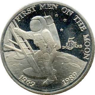 elf Marshall Islands $5 1989 Astronaut Moon Landing  